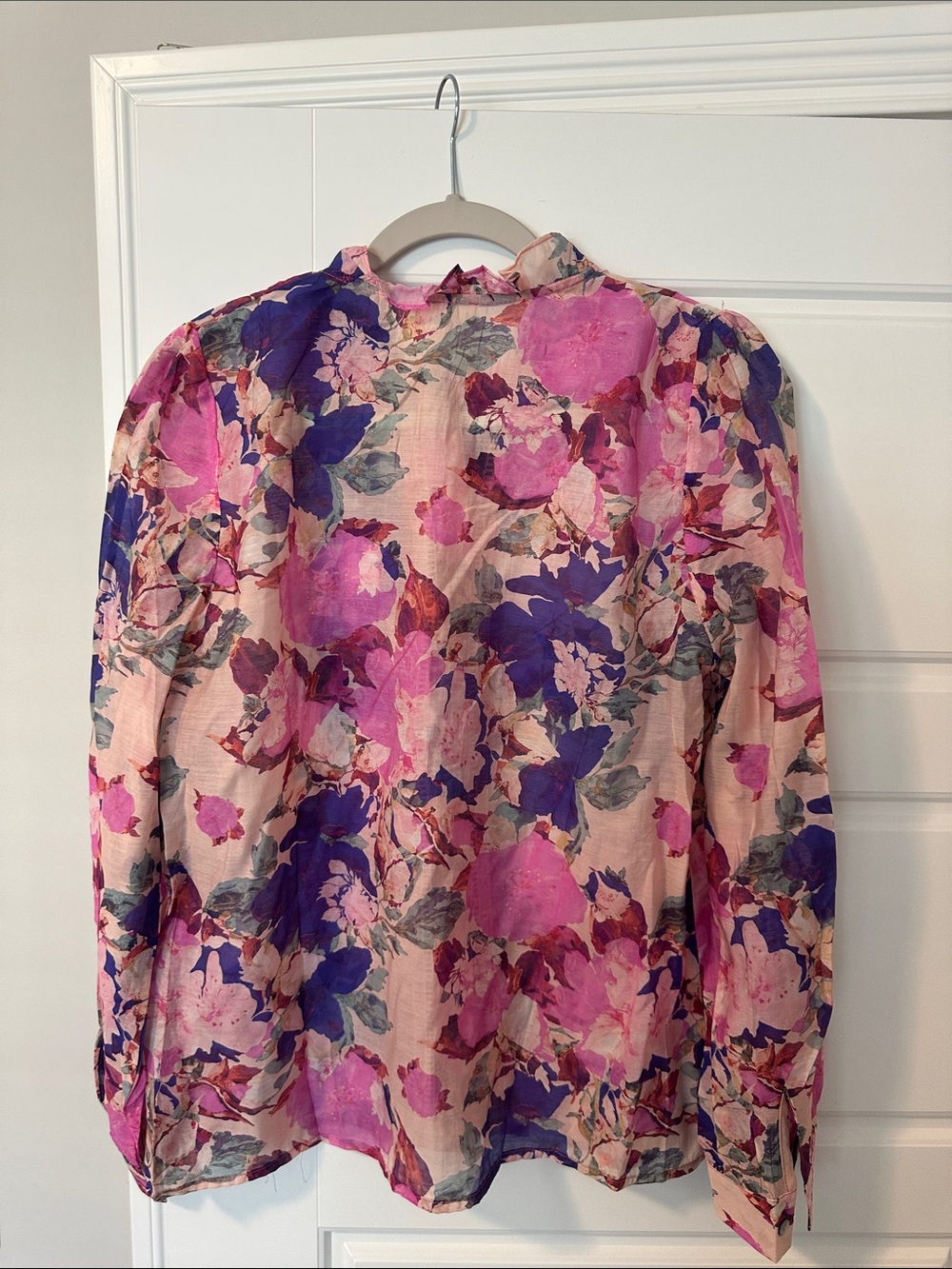 Easy Clothes Floral Button-Front Women's Blouse Size M/L - Picture 4 of 5